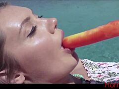 Elena Koshka Stepsister Saves Day With Blowjob