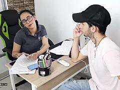 teen latina slut at work