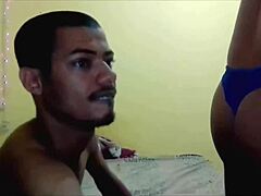 teasing black brazilian in pov panty play