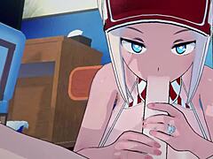 huge tits hentai babe blows and rides