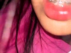TINY LATINA HANDLES MASSIVE ROD