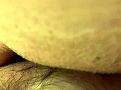 young amateur girl rides shaved pussy hard