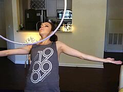 Hoop Girl Shakes Tits in Dance