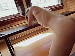 Petite yoga solo ignites climax