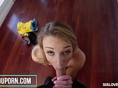 ever caught step sis and bro messing around?
