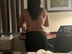 latina guest's daring oral attempt