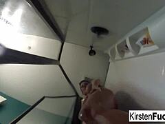 Kirsten Price lesbian ass play with skinny babe