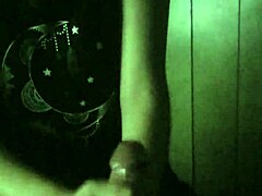 What’s behind her petite handjob cumshot?