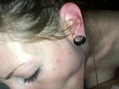 Blowjob delivered with fierce amateur grit