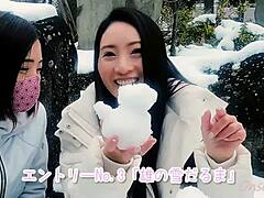 japanese white cat myaa’s snow sculpture art