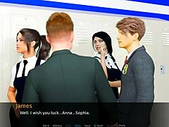 Anna's teasing exam with big tits play