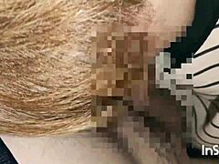 I caught my Japanese girlfriend giving outdoor head and handjob