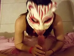 Young Girlfriend Sucks in Ripped Clothes
