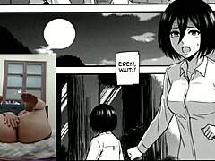Bold Latina ass in anime solo tease