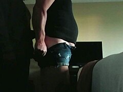 Nikki Swallow's Sneaky Anal From Behind Surprise