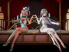 Anime Harem's Fiery Seduction