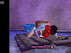 Cartoon fantasy unfolds with a seductive woman's charm