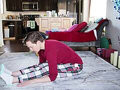 Housewife Unveils Charms in Yoga