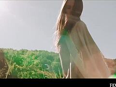 Warrior’s Outdoor Fingering Fantasy Comes To Life
