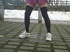 Crossdressing Siren Gets Soaked