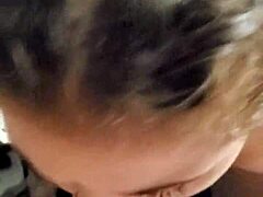 Bold Brunette RV Blowjob POV