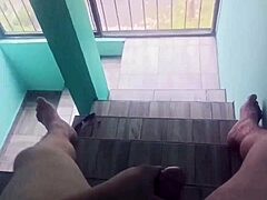 Amateur gay's daring solo clip