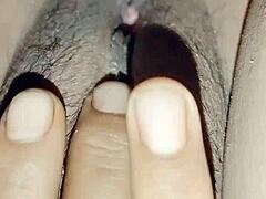 Real Fingering in Homemade Shaved Pussy Clip