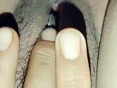 Real Fingering in Homemade Shaved Pussy Clip