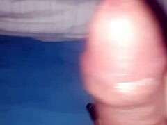 Teasing cock with clamps all over
