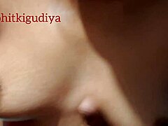 young girl's soothing chest caress