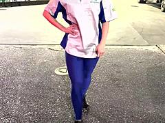 Latina Strips At Station For Public Anal