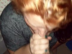 What’s Hidden In This Redhead Milf’s Blowjob Trick?