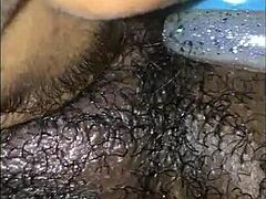 Petite's Messy Ebony Shaft Moment