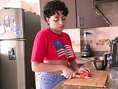 latina's fiery baking xxx moment