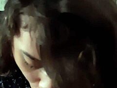 Swallowing every drop in a quick blowjob session