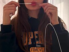 asmr licking session with onni for jerk off guide