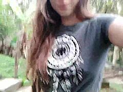 latina teen venusss sneaks off for solo pleasure outdoors