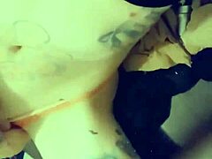 Tranny's sensual stocking tease