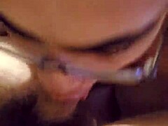 Chubby Beauty Teases With Sloppy Blowjob Skills