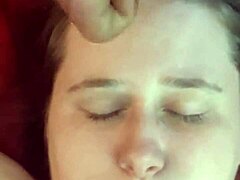 Amateur babe’s face drenched in cum without mercy