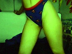Beautiful girl strips down for tight anal play
