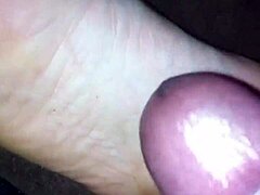 my roomie's feet teasing me for a release