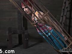 Hung up playgirl punished hard in garage