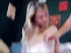 Blonde Lass Takes Messy Facial Blast