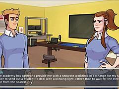 3D animated passion with sultry teacher