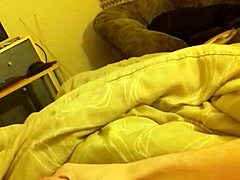 bedroom wank with long thin cock