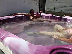 Slender Beauties in Steamy Bathtub
