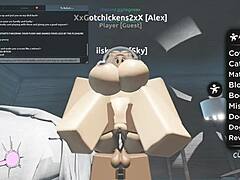 Blonde babe dominates Roblox scenes