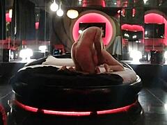 blonde faces wild gangbang action