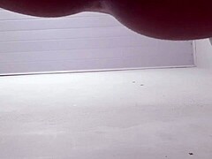 Young brunette teases with solo anal play
